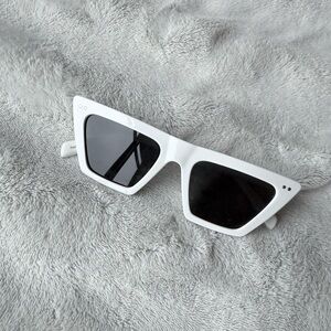 Urban Outfitters White Cat-Eye Sunglasses